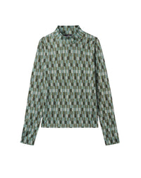 Ultra-fine high-neck jumper with a cashmere print - Marlow