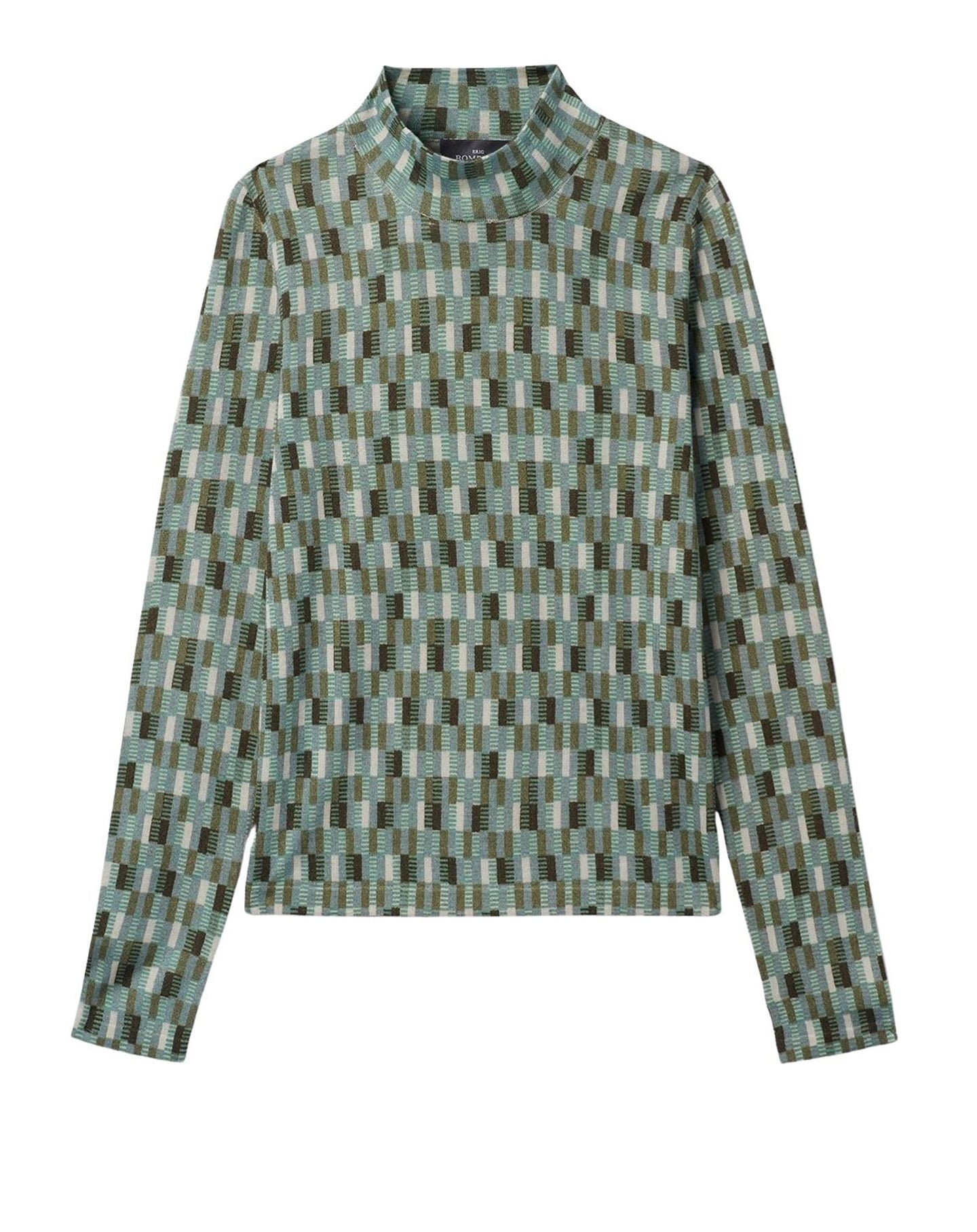 RECO130Pull Col Montant Ultrafin Imprimé - Marlow