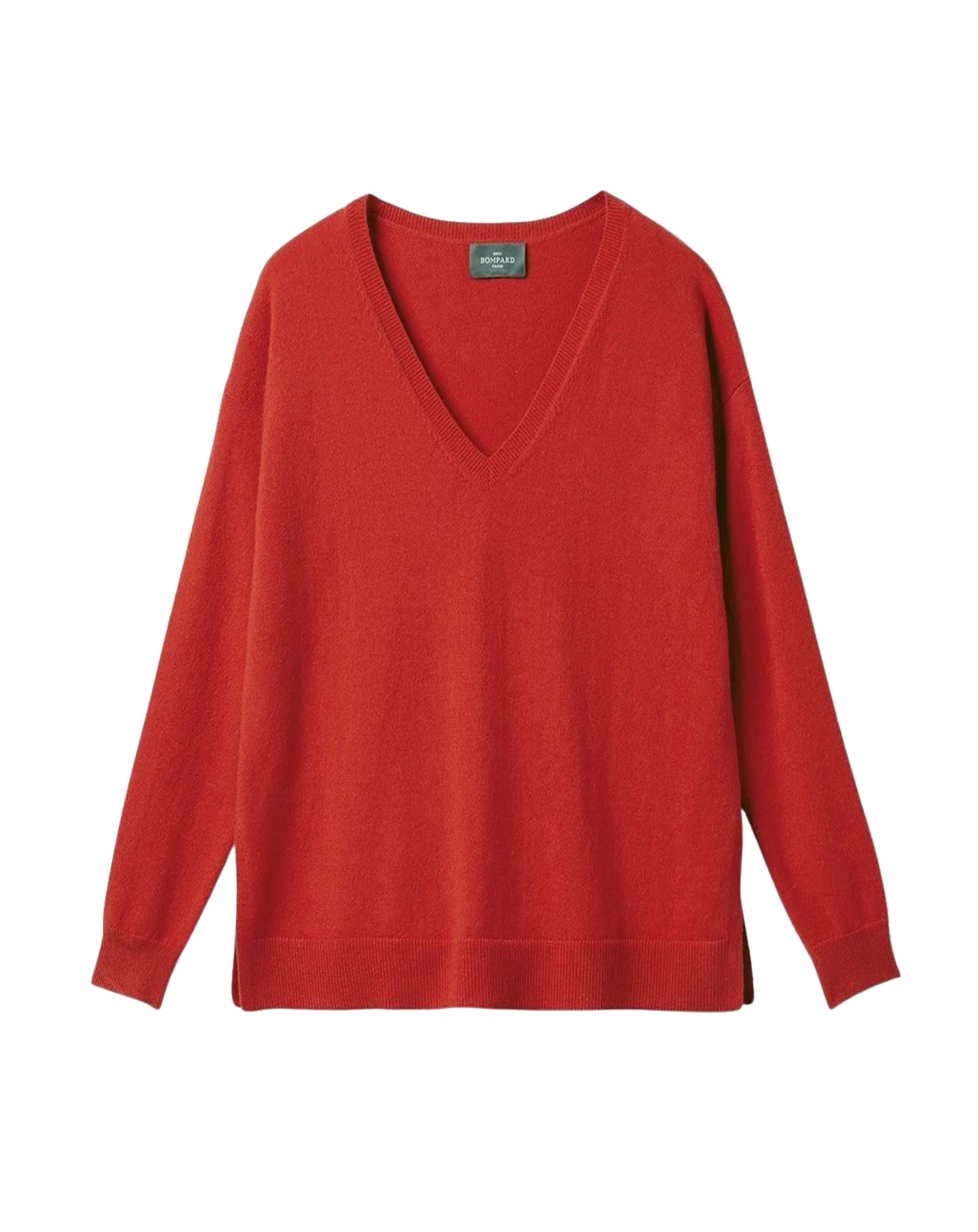 Loose-fitting, lightweight V-neck cashmere jumper - Cinabre