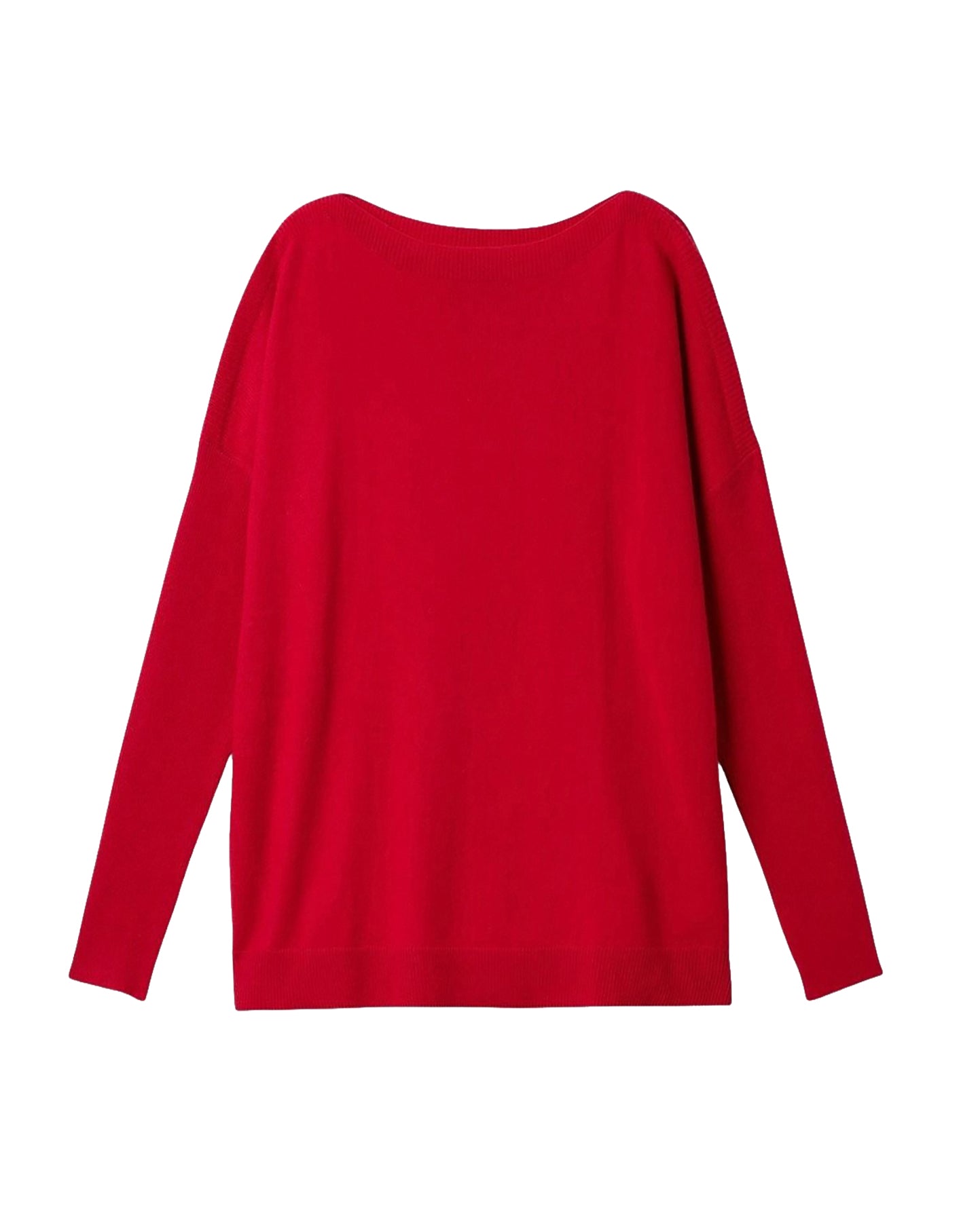 Pull col bateau oversize en cachemire -  Garnet