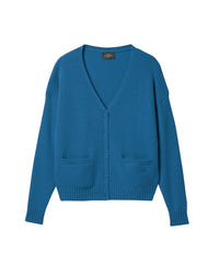 Oversized cashmere jumper - Canoe Blue