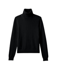 Fitted cashmere roll-neck jumper - Black