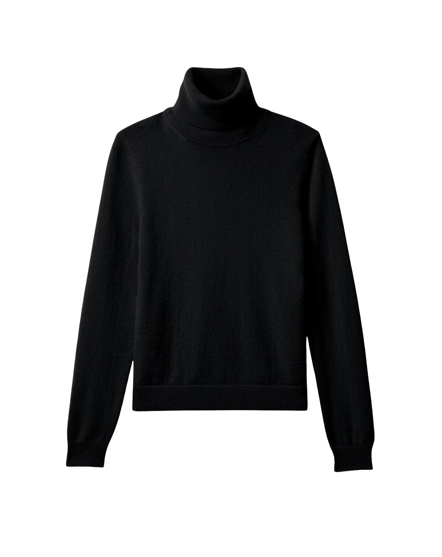 Fitted cashmere roll-neck jumper - Black