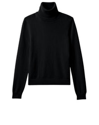 RECO115Pull Col Roulé Ajusté - Noir