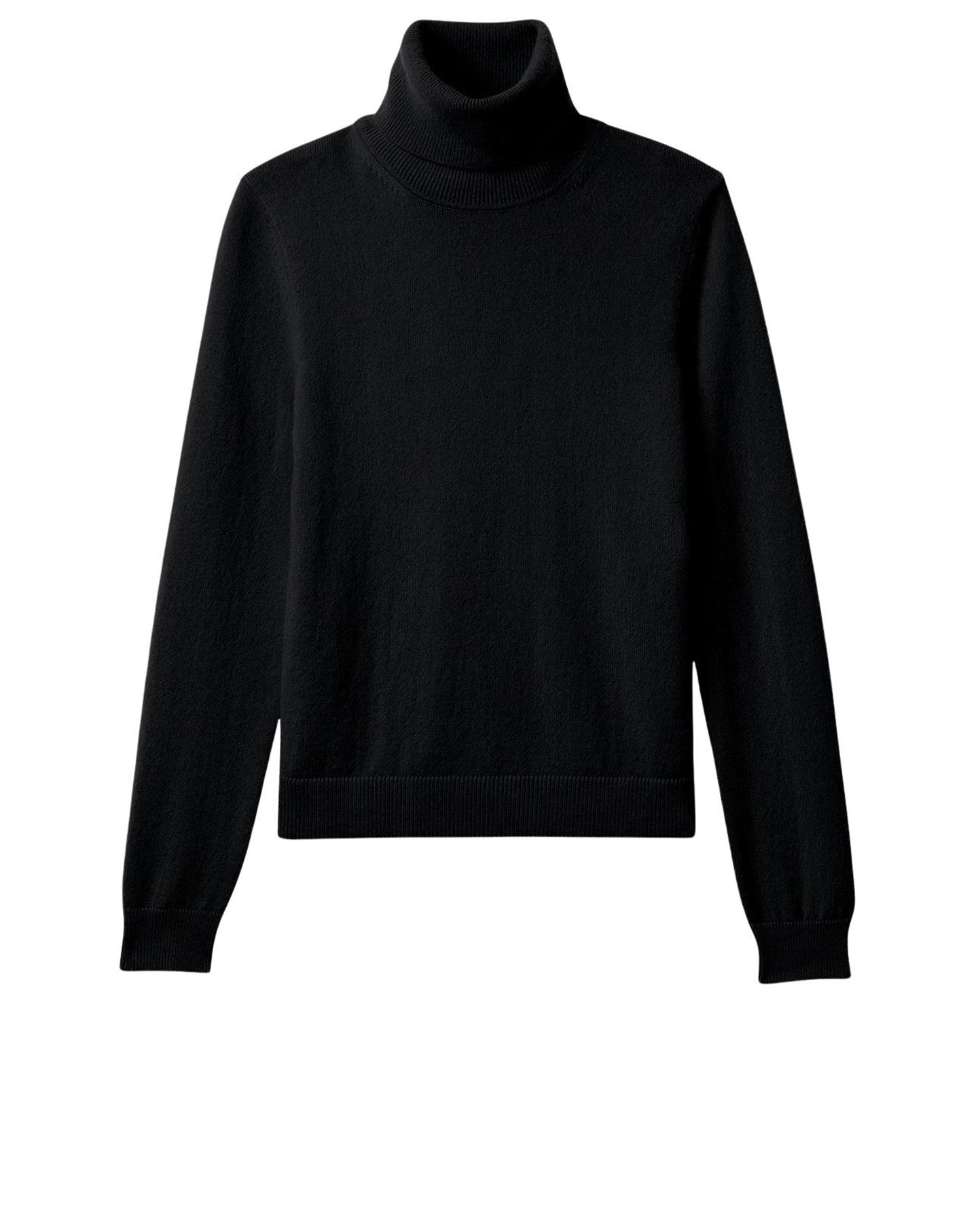 RECO115Pull Col Roulé Ajusté - Noir