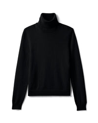 RECO115Pull Col Roulé Ajusté - Noir