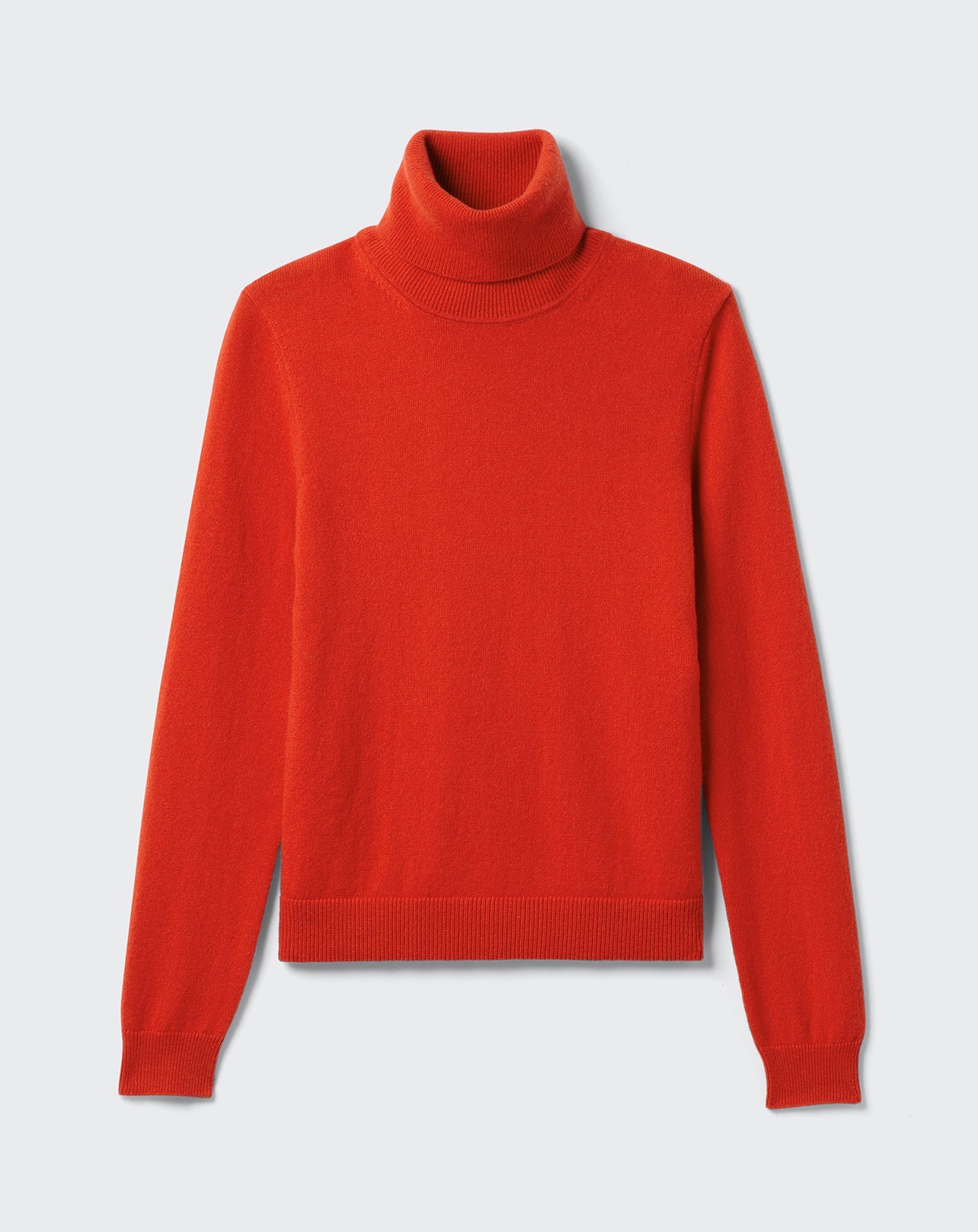 RECO115Pull Col Roulé Ajusté - Cinabre
