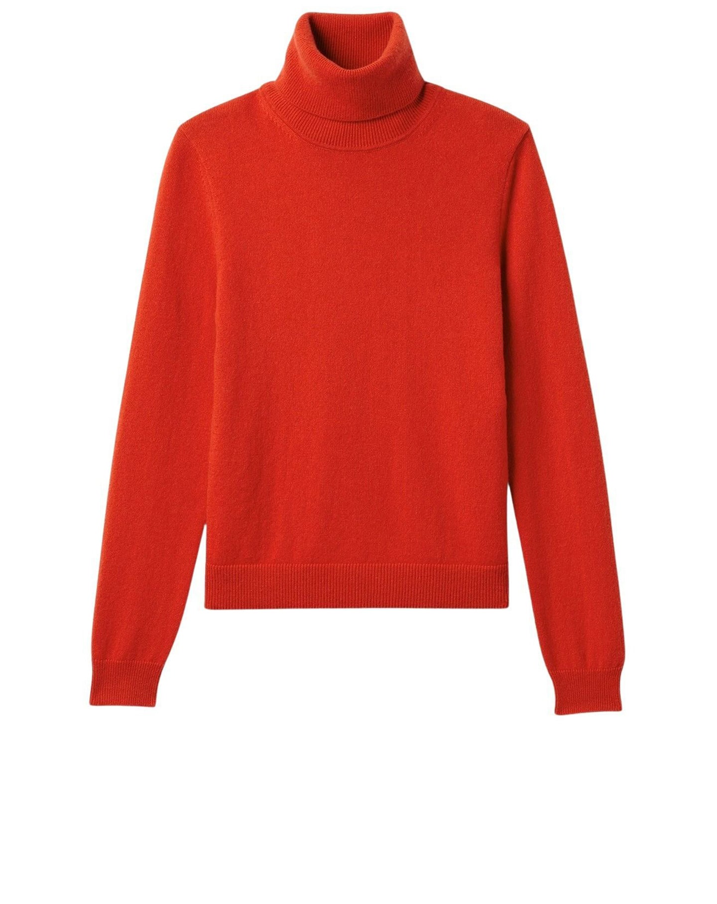RECO115Pull Col Roulé Ajusté - Cinabre