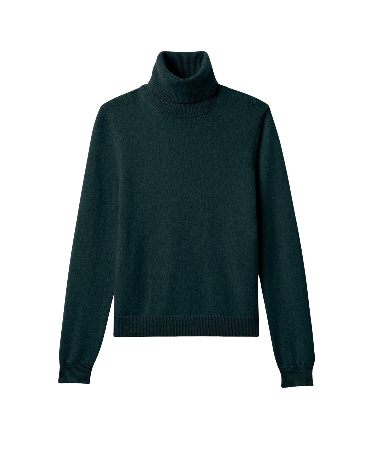 Pull col roulé ajusté en cachemire -  Vert Zurich