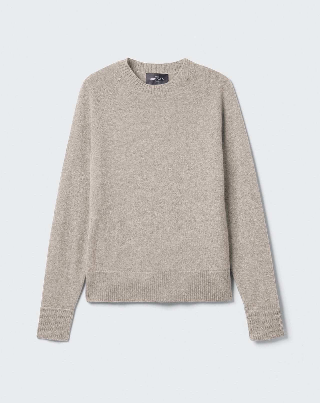 RECO110Pull Col Rond Manches Raglan - Gris Argente