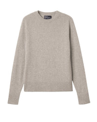 RECO110Pull Col Rond Manches Raglan - Gris Argente