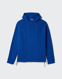 RECO295Hoodie À Côtes - Bleu Pigment