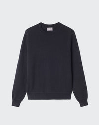 RECO270Pull Col Rond Mini Chevrons - Noir
