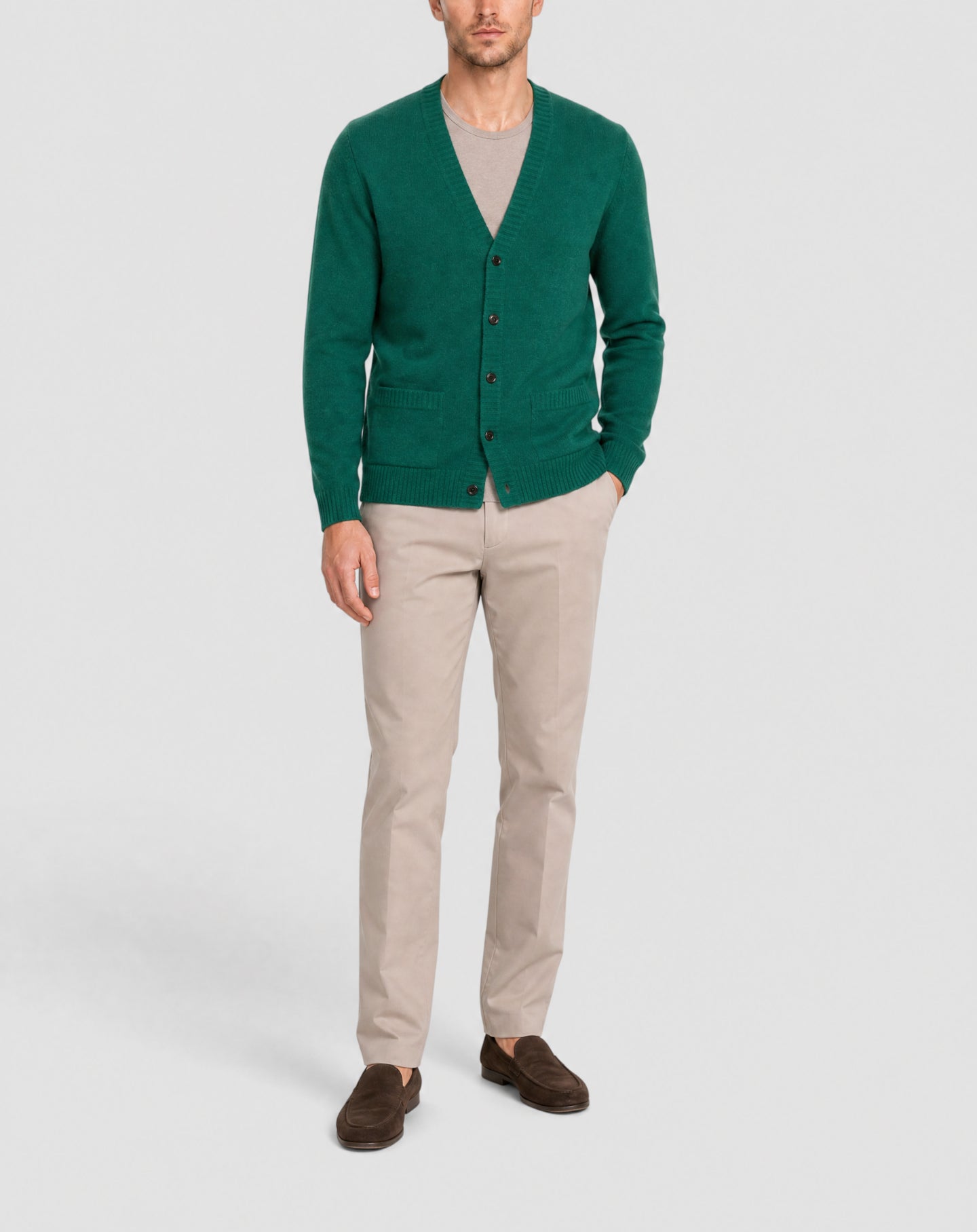 Cashmere waistcoat with pockets - Estragon