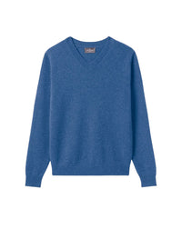 V-neck cashmere jumper - Geai