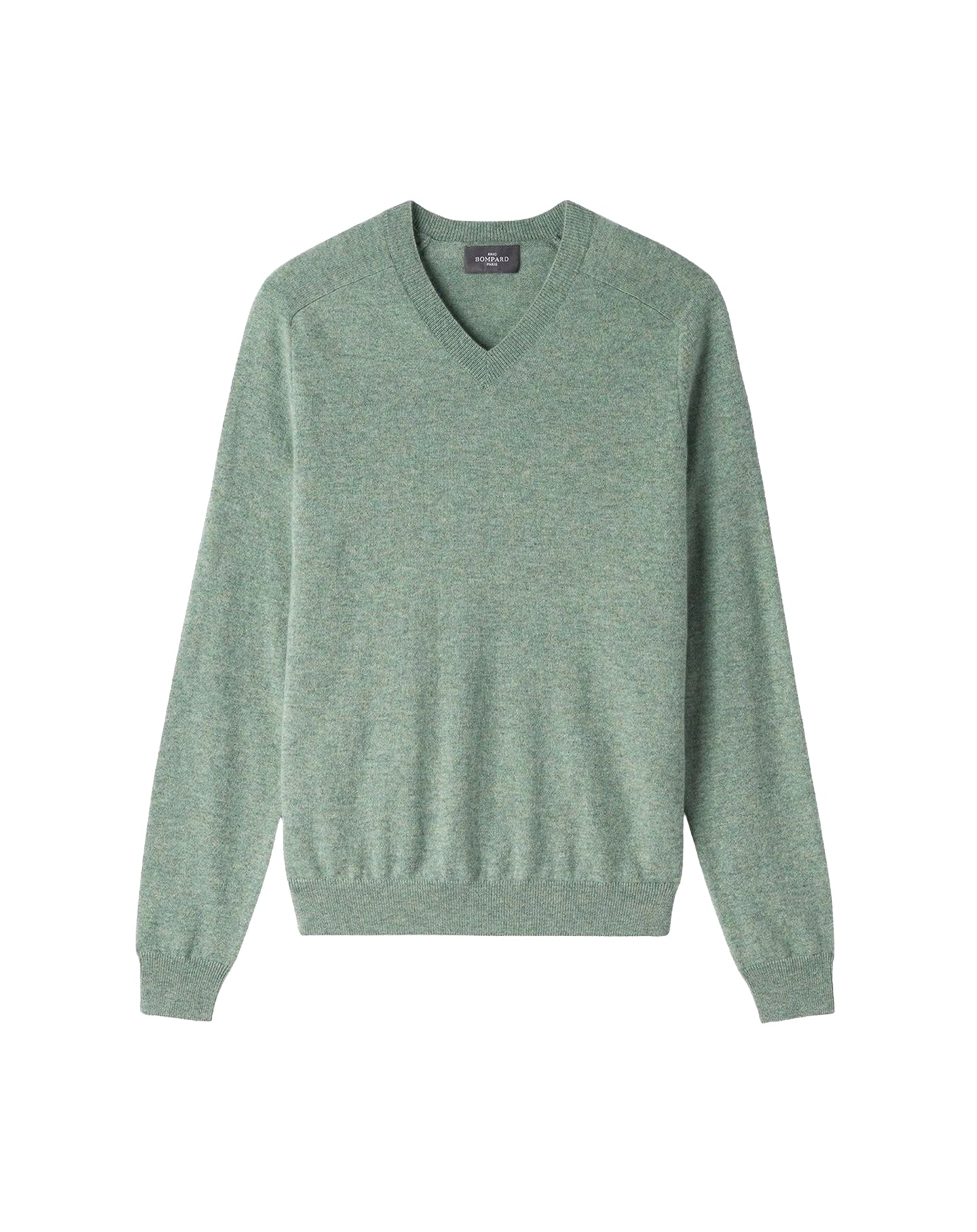 V-neck cashmere jumper with hammer sleeves - Feuille