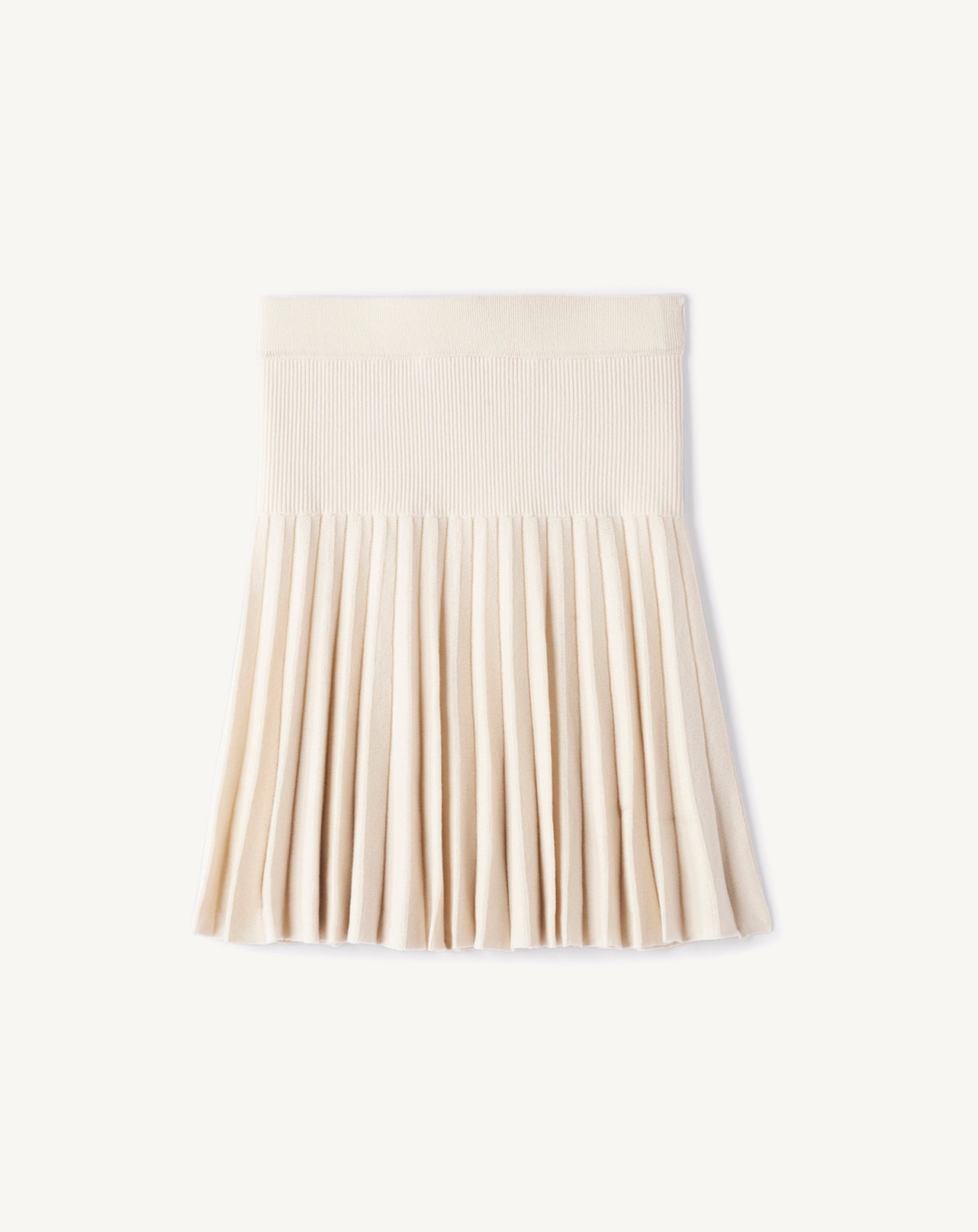 RECO115Mini Jupe Plissée - Naturel
