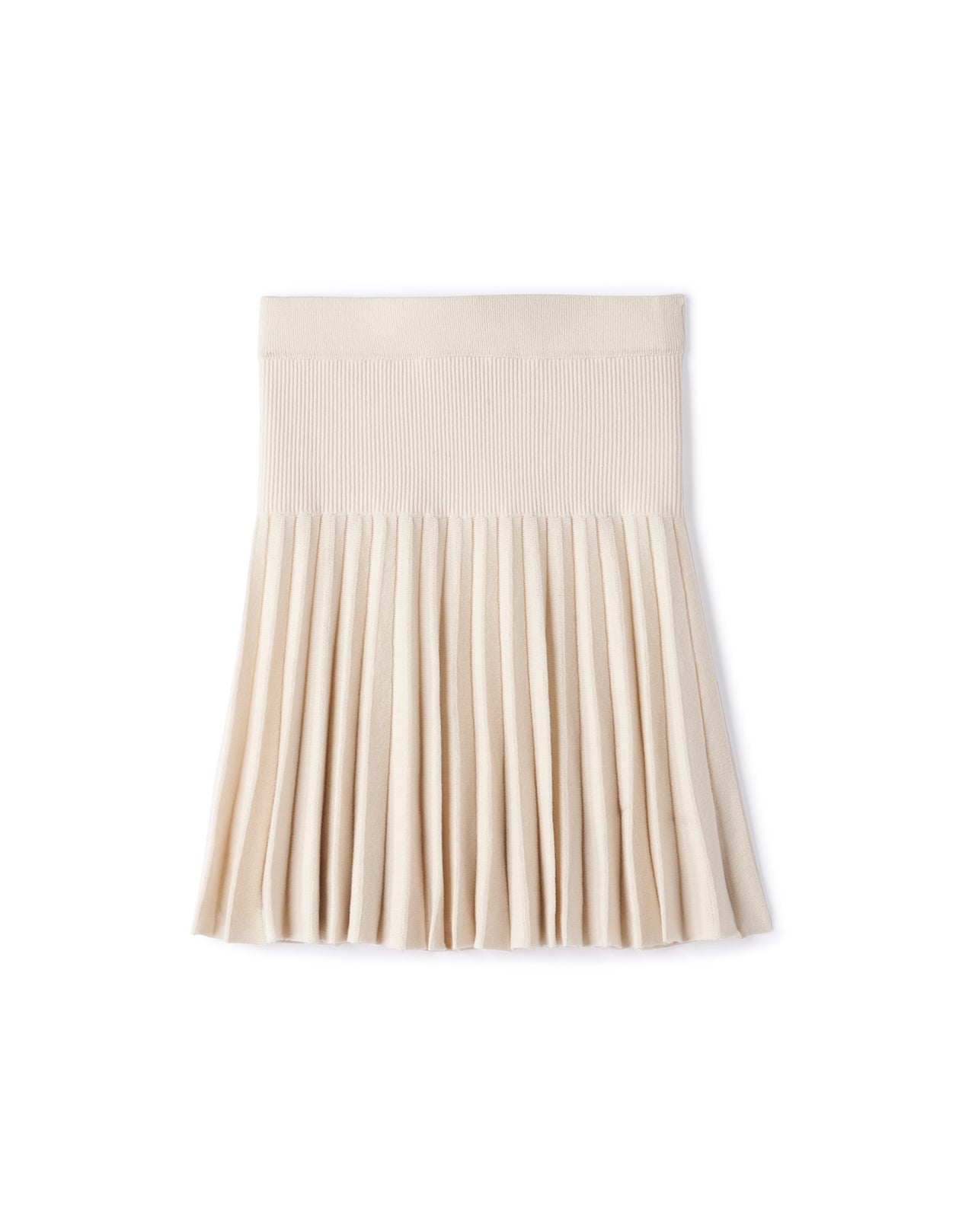 RECO115Mini Jupe Plissée - Naturel