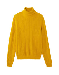 RECO270Pull Col Roulé À Chevrons - Ginkgo