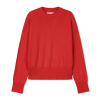 RECO100Pull Col Rond Oversized - Rouge Gorge