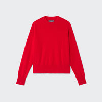 RECO100Pull Col Rond Oversized - Rouge Gorge