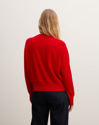RECO100Pull Col Rond Oversized - Rouge Gorge