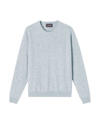 Pull col rond classique en cachemire -  Bleu Salix