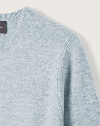 Pull col rond classique en cachemire -  Bleu Salix