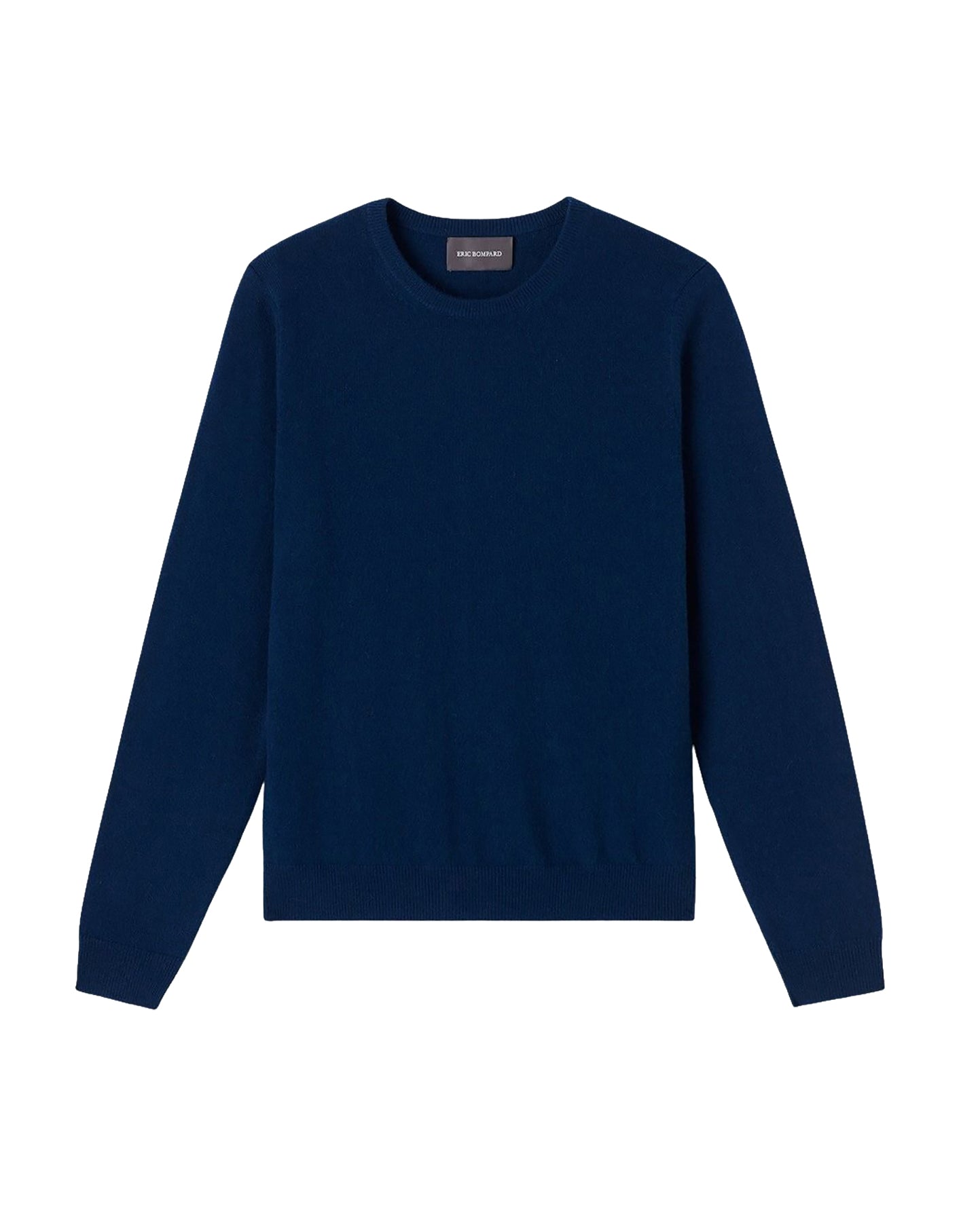 Pull col rond classique en cachemire -  Bleu Phare