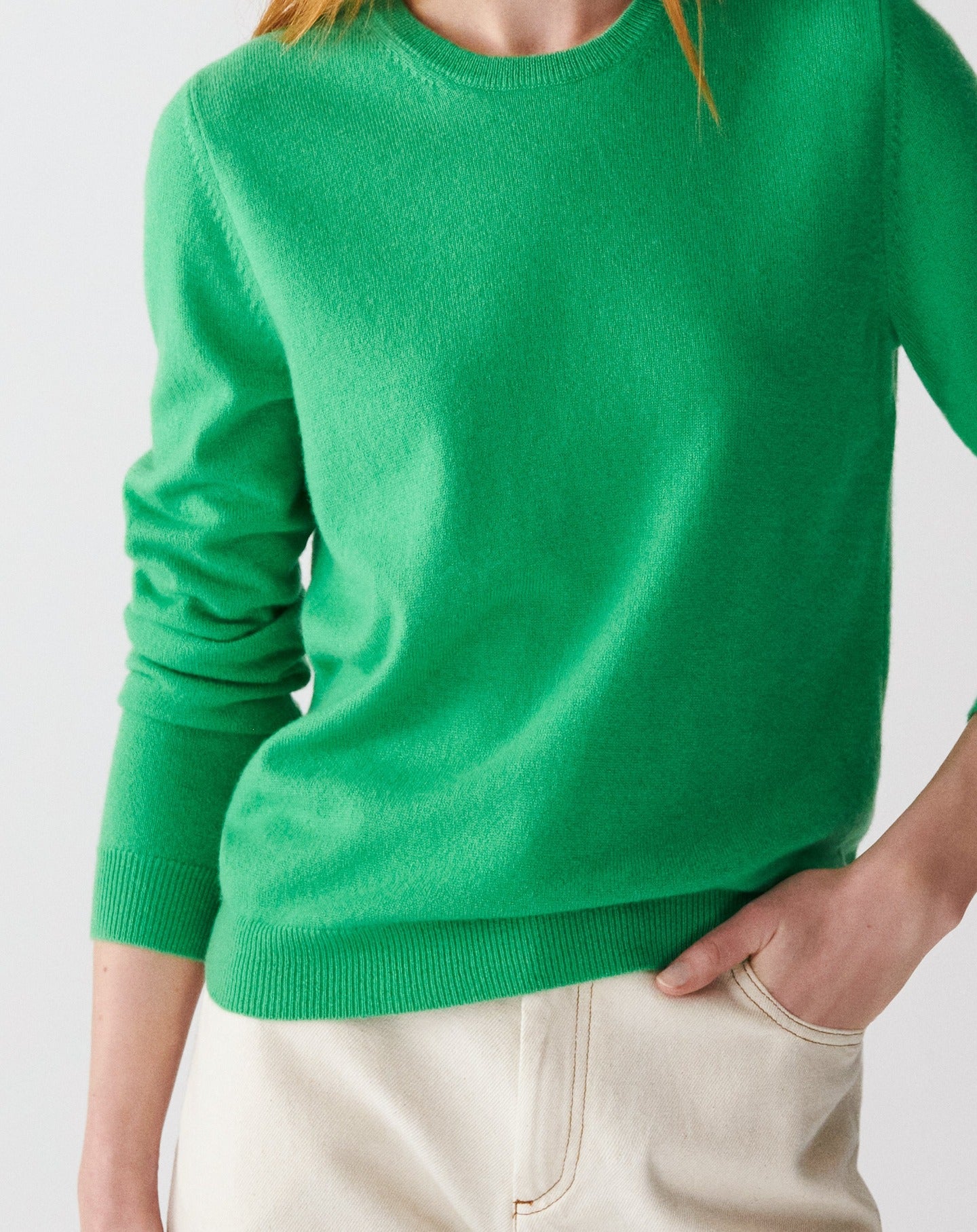 RECO100Pull Col Rond Classique - Vert Tupper