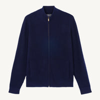 RECO195Gilet Zippé À Côtes - Marine