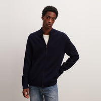 RECO195Gilet Zippé À Côtes - Marine