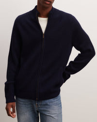 RECO195Gilet Zippé À Côtes - Marine