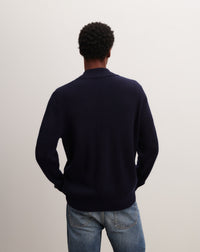RECO195Gilet Zippé À Côtes - Marine