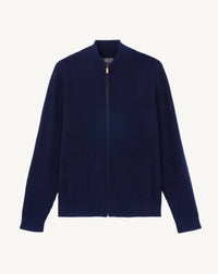 RECO195Gilet Zippé À Côtes - Marine