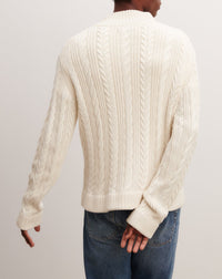 RECO235Pull Boutonné À Torsades - Naturel
