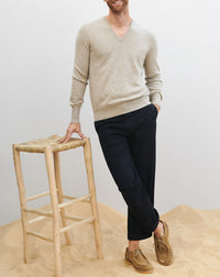RECO130Pull V Classique - Latte