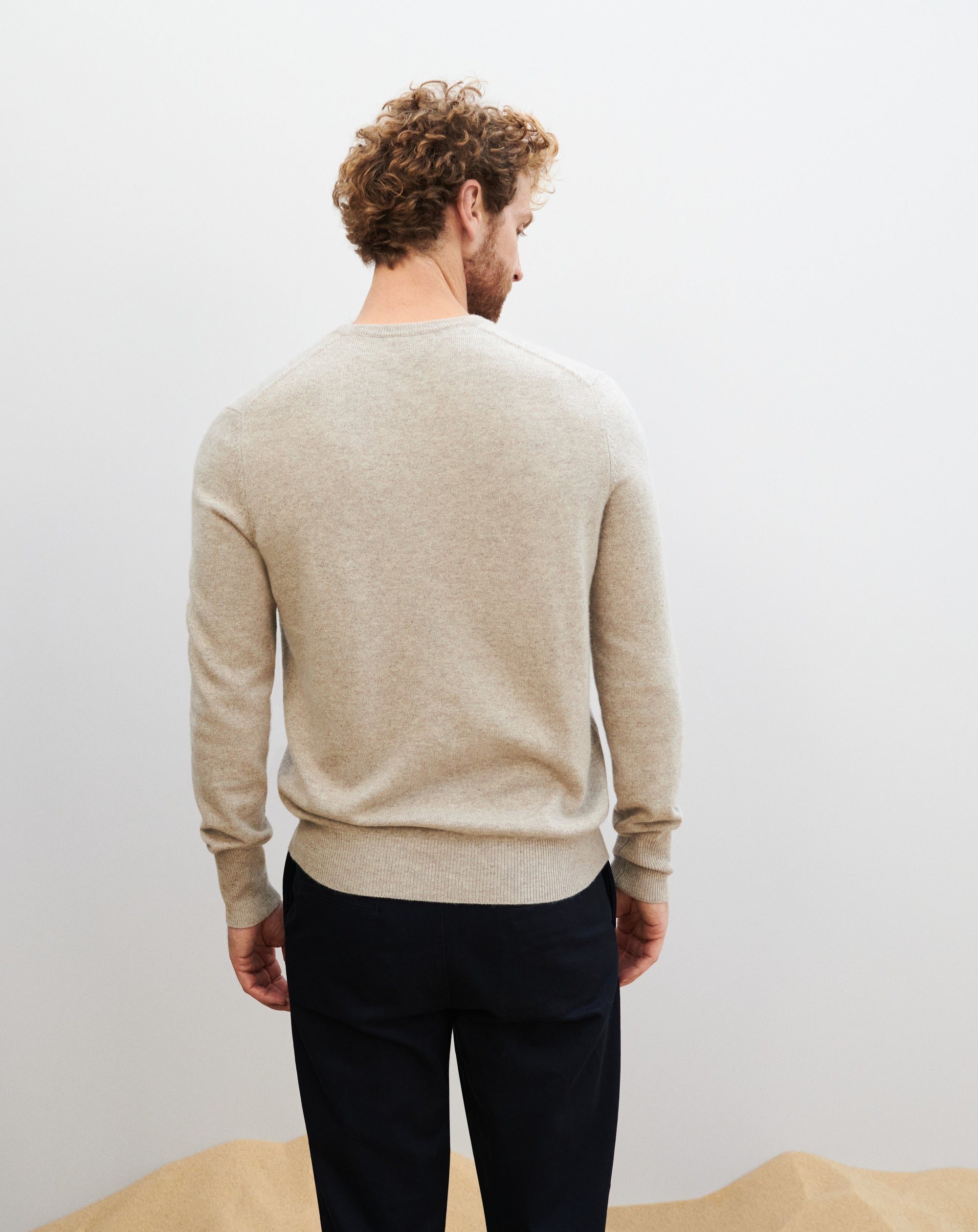 RECO130Pull V Classique - Latte