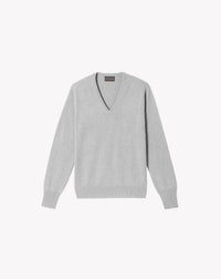 RECO130Pull V Classique - Givre