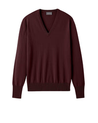 V-neck cashmere jumper - Azuki