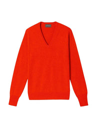 V-neck cashmere jumper - Lipstick