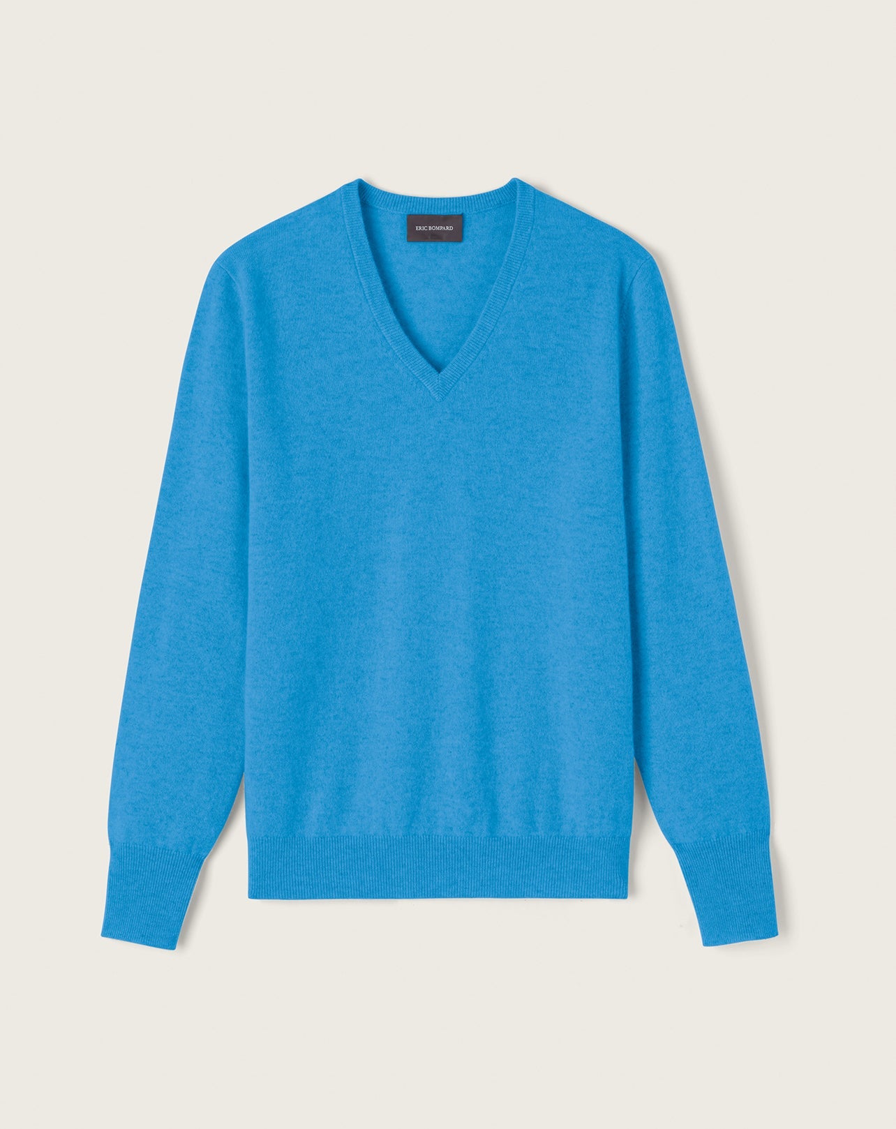 RECO130Pull Col V Classique - Bleu Cirque