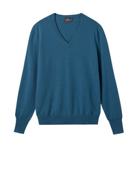 RECO130Pull Col V Classique - Bleu Uniforme