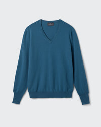 RECO130Pull Col V Classique - Bleu Uniforme