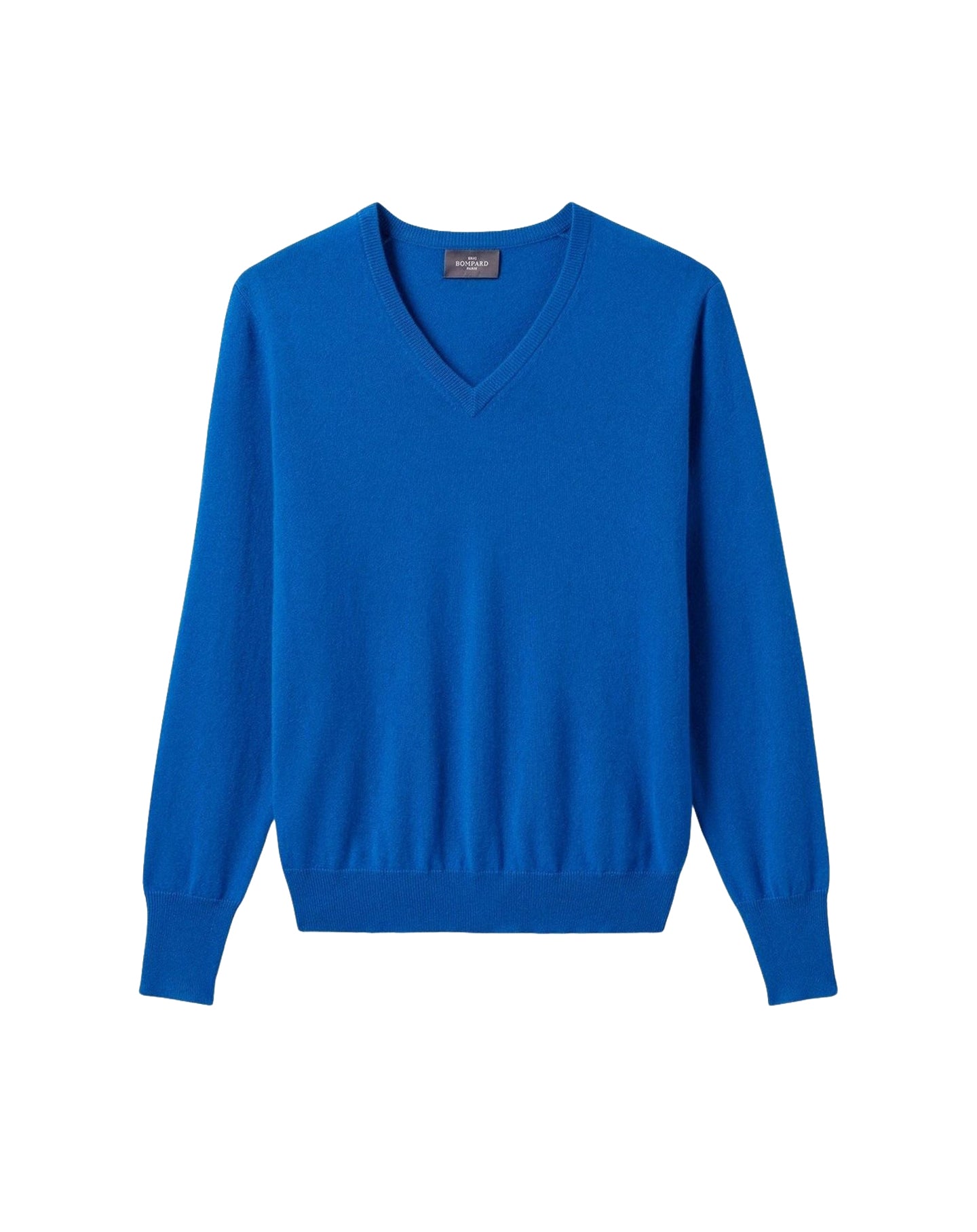 Pull col V en cachemire -  Bleu Pigment