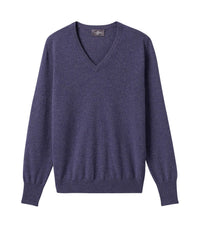 V-neck cashmere jumper - Iolite