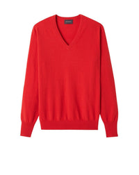 RECO130Pull Col V Classique - Feu