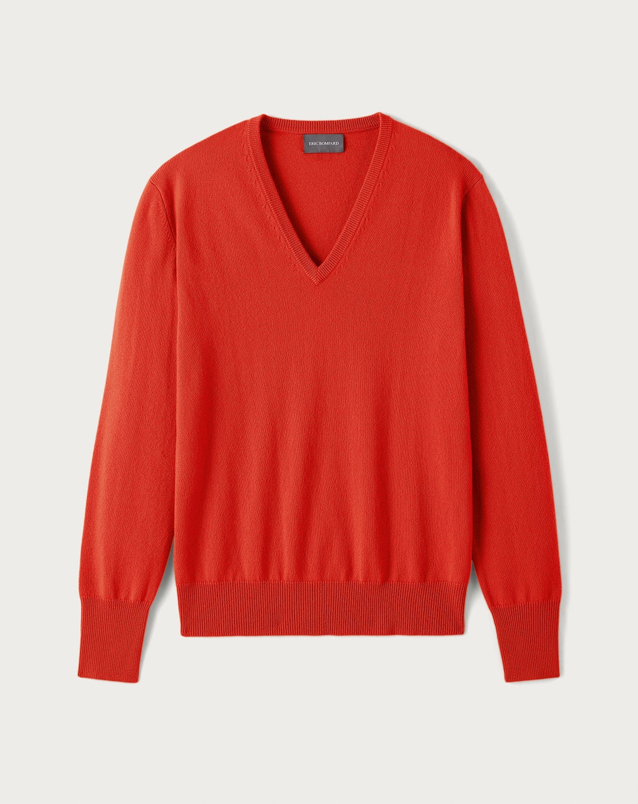RECO130Pull Col V Classique - Cinabre