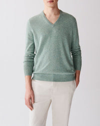 RECO130Pull Col V Classique - Feuille