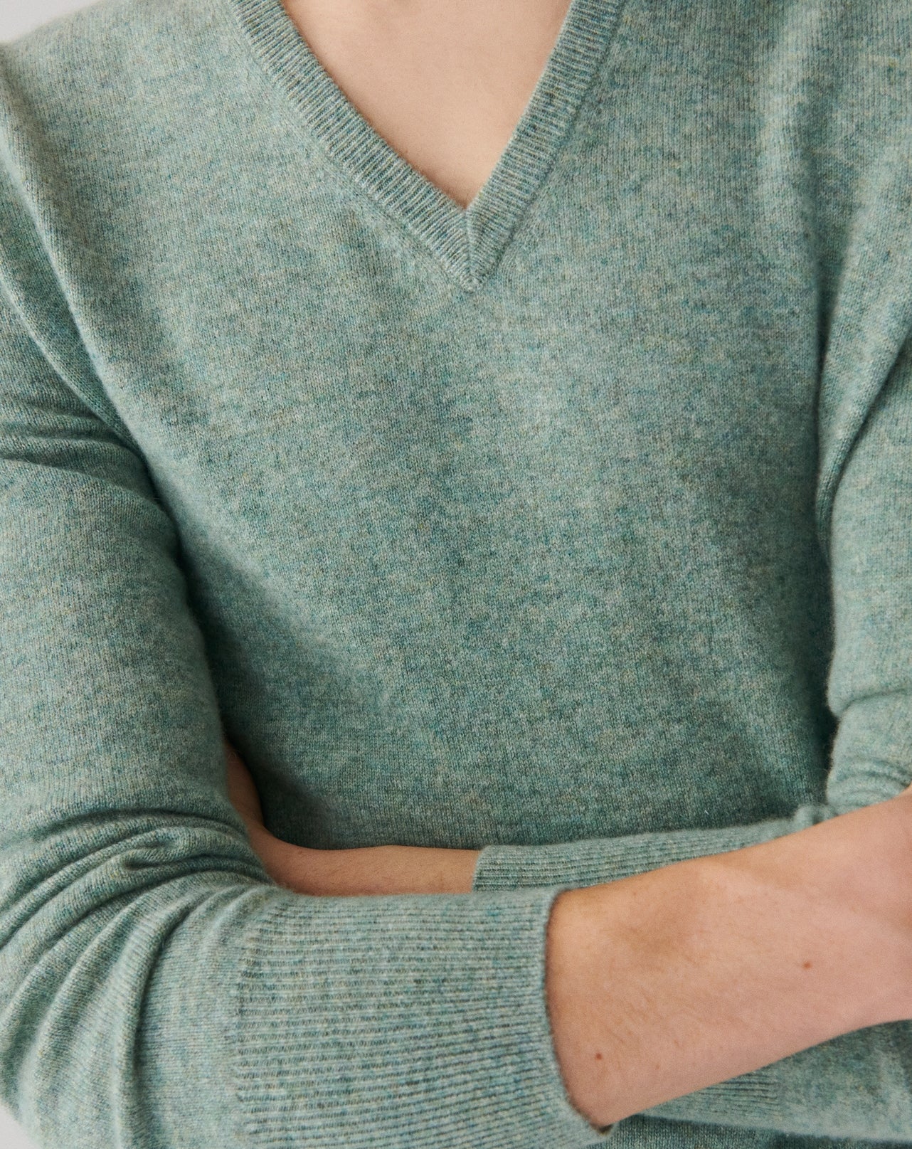 RECO130Pull Col V Classique - Feuille